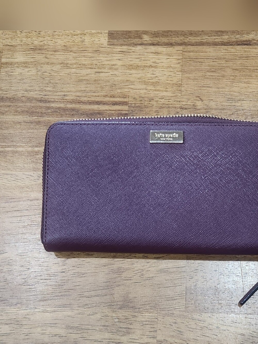 Kate Spade Neda Laurel Way Deep Plum Leather Wallet